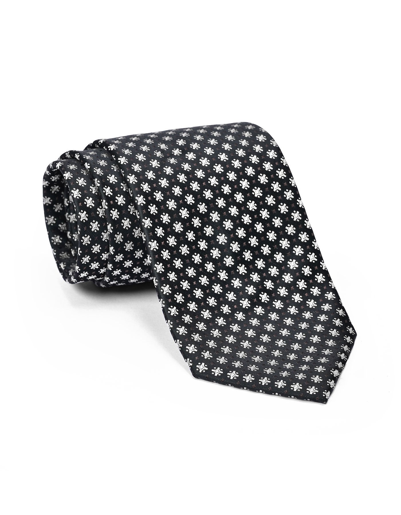 D Green Geometric Tie