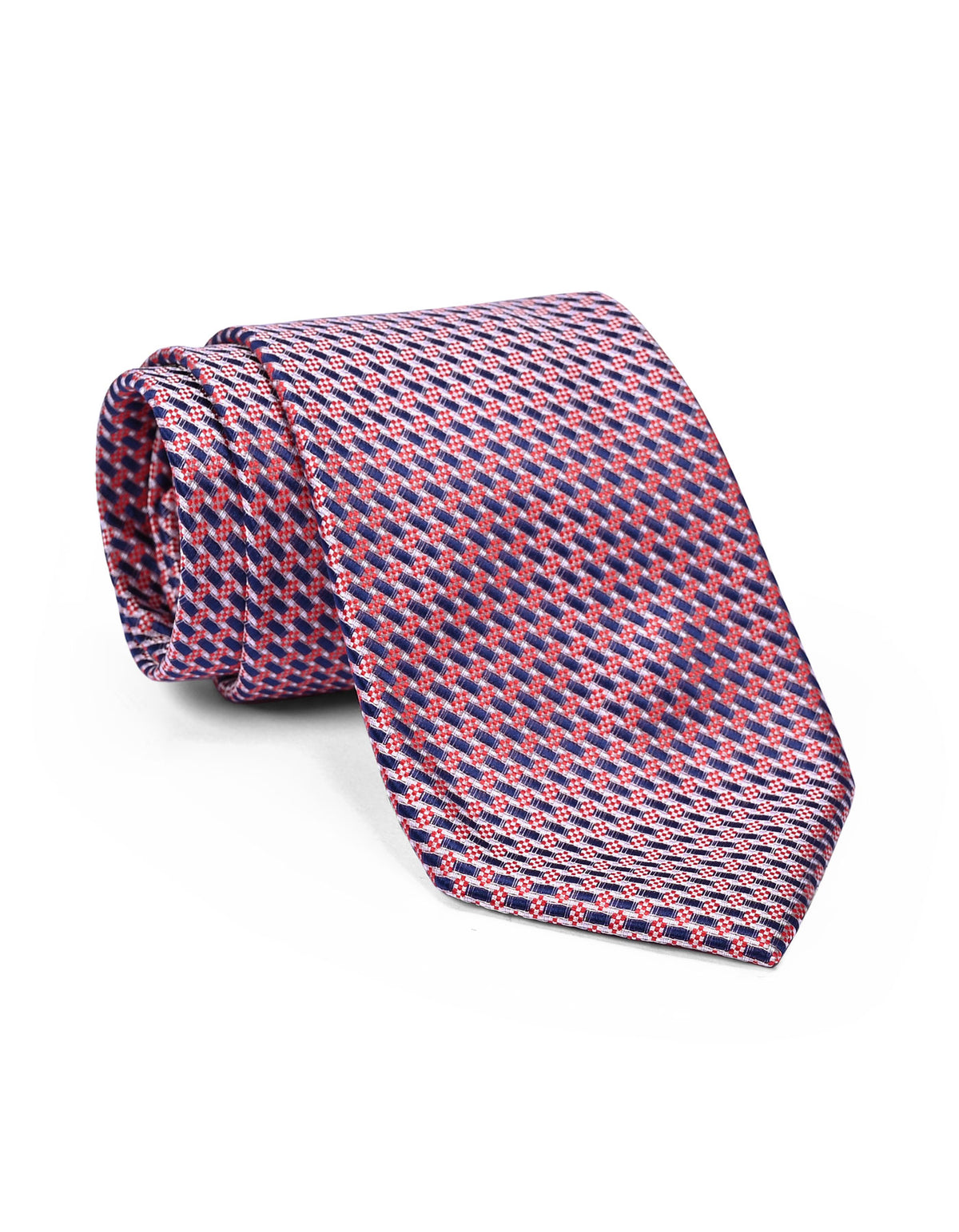 Red Geometric Tie