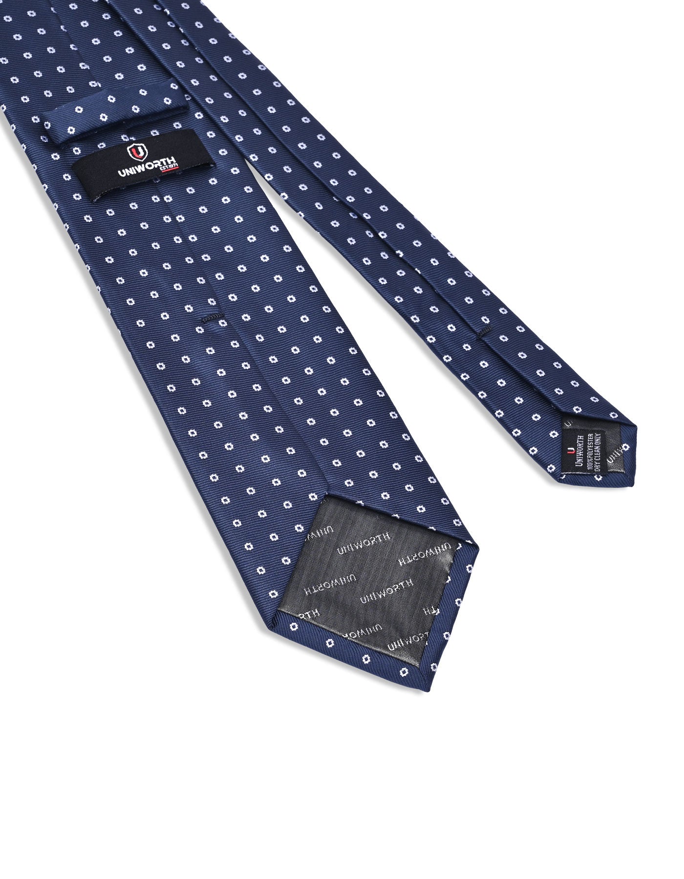 D Navy Dotted Tie