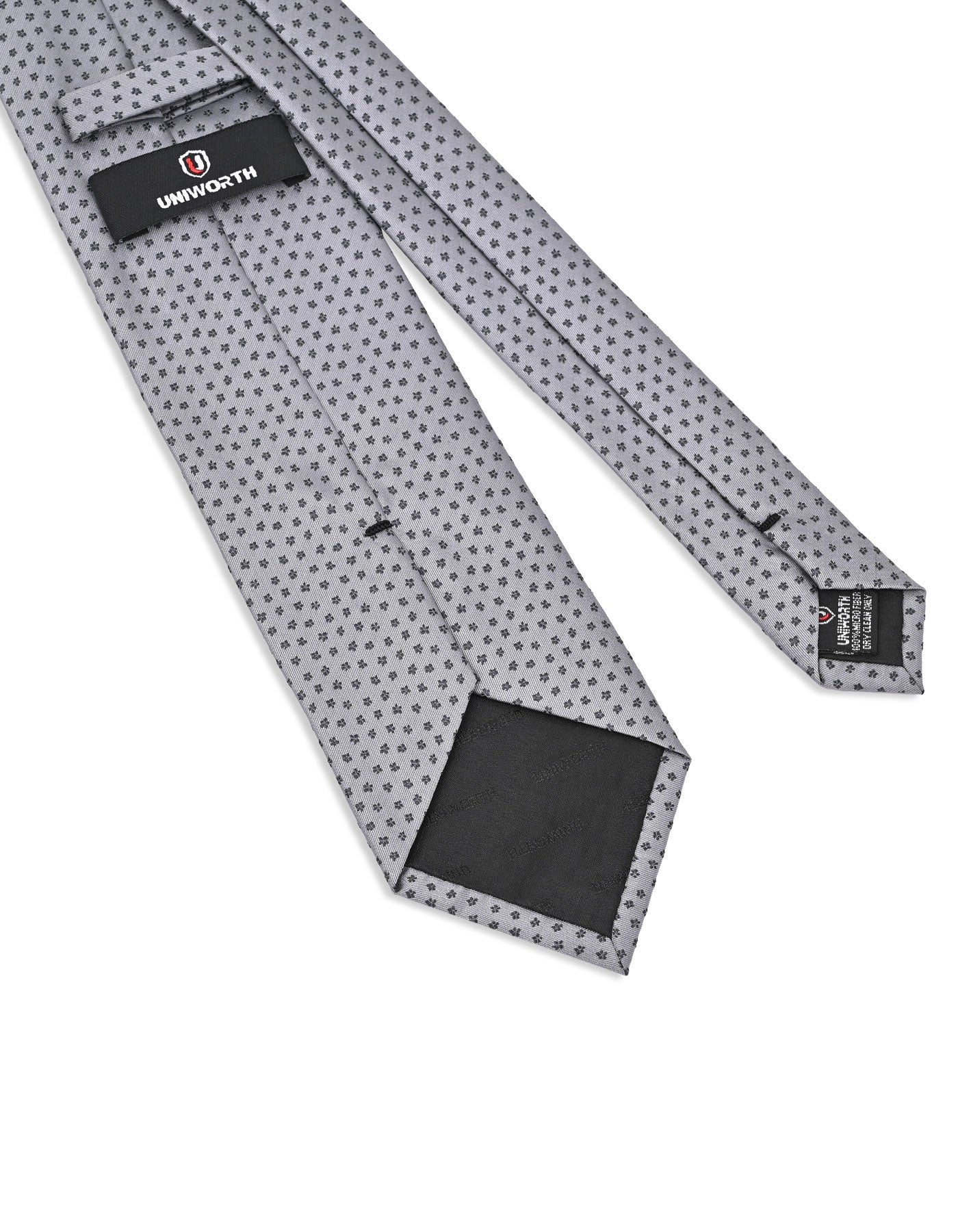 Grey Floral Tie