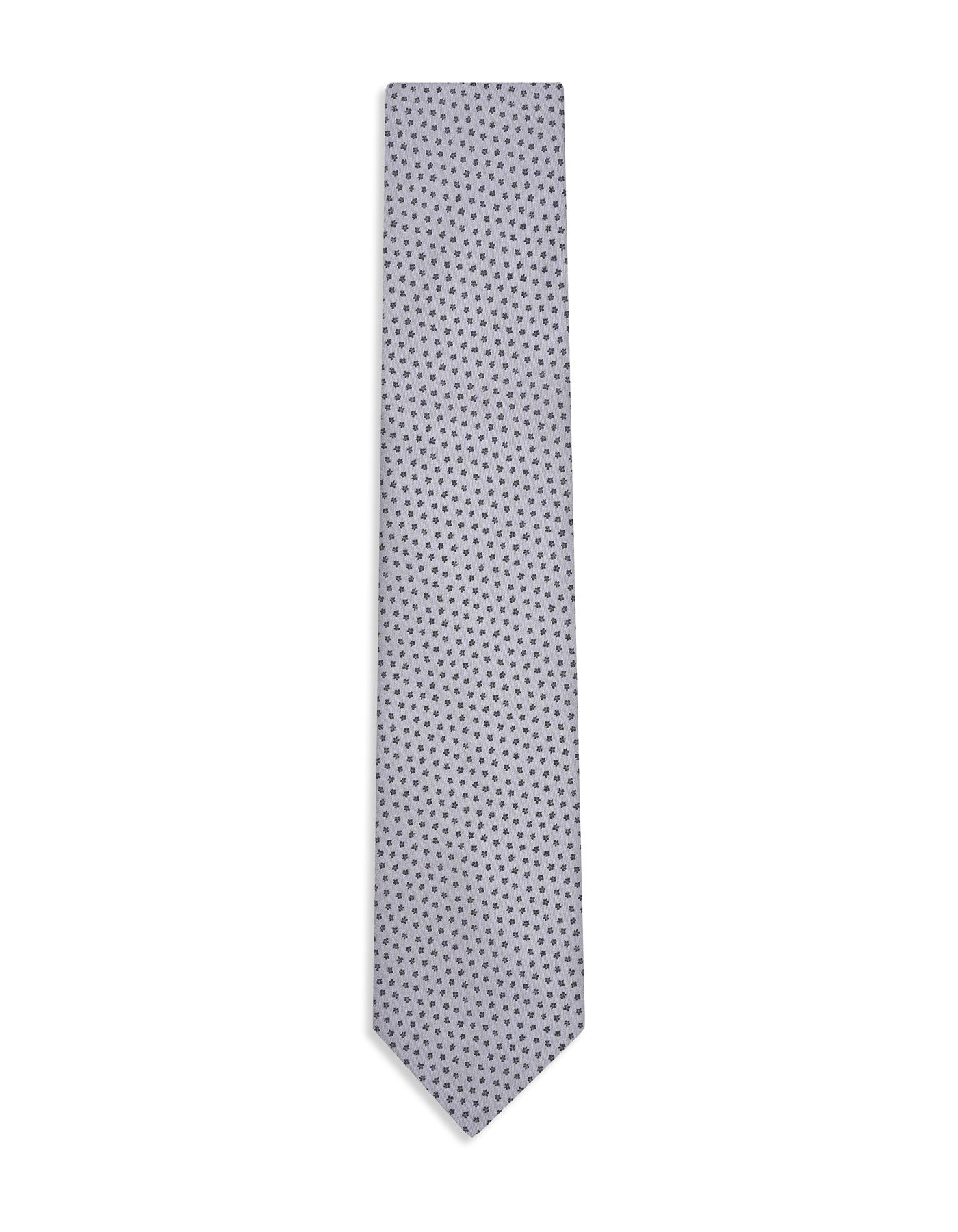 Grey Floral Tie