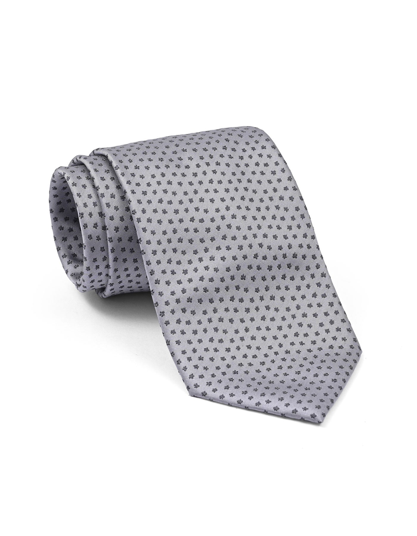 Grey Floral Tie