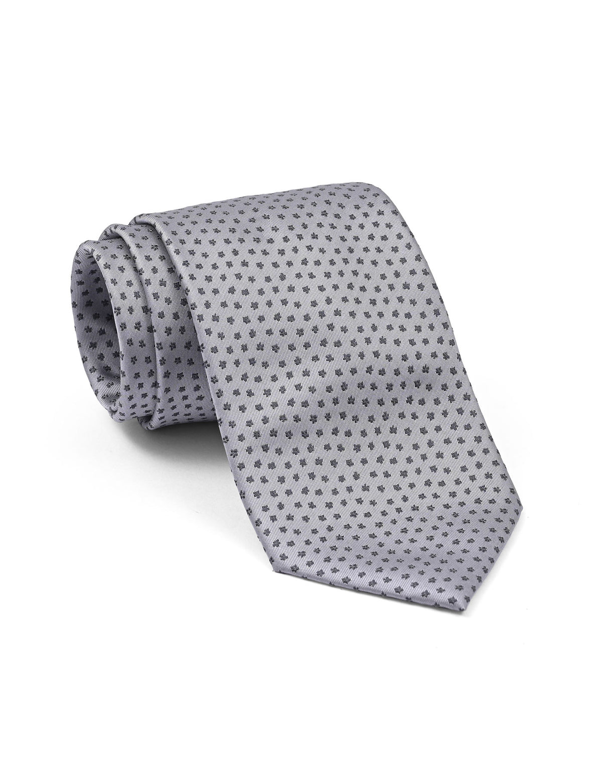 Grey Floral Tie