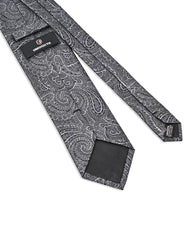 Charcoal Paisley Tie