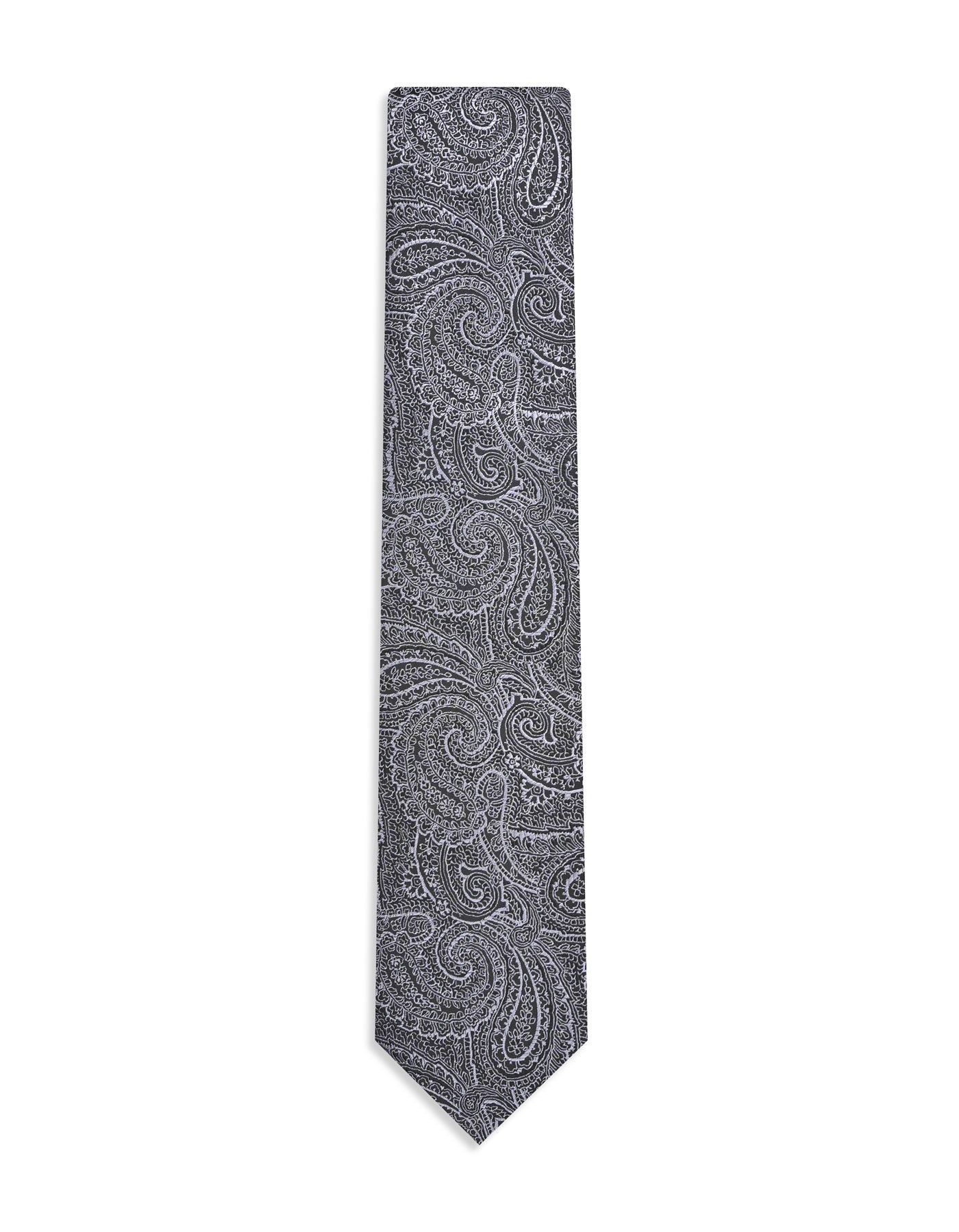 Charcoal Paisley Tie