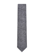 Charcoal Paisley Tie