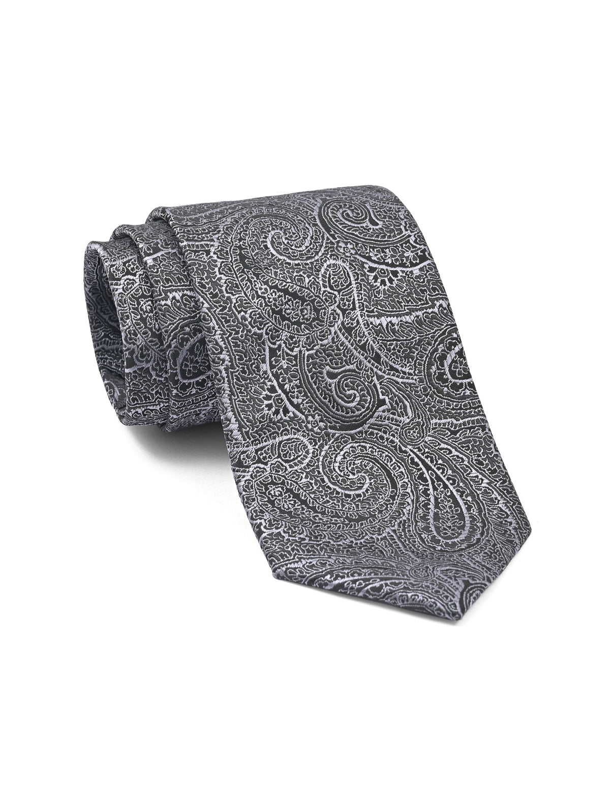 Charcoal Paisley Tie