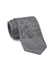 Charcoal Paisley Tie