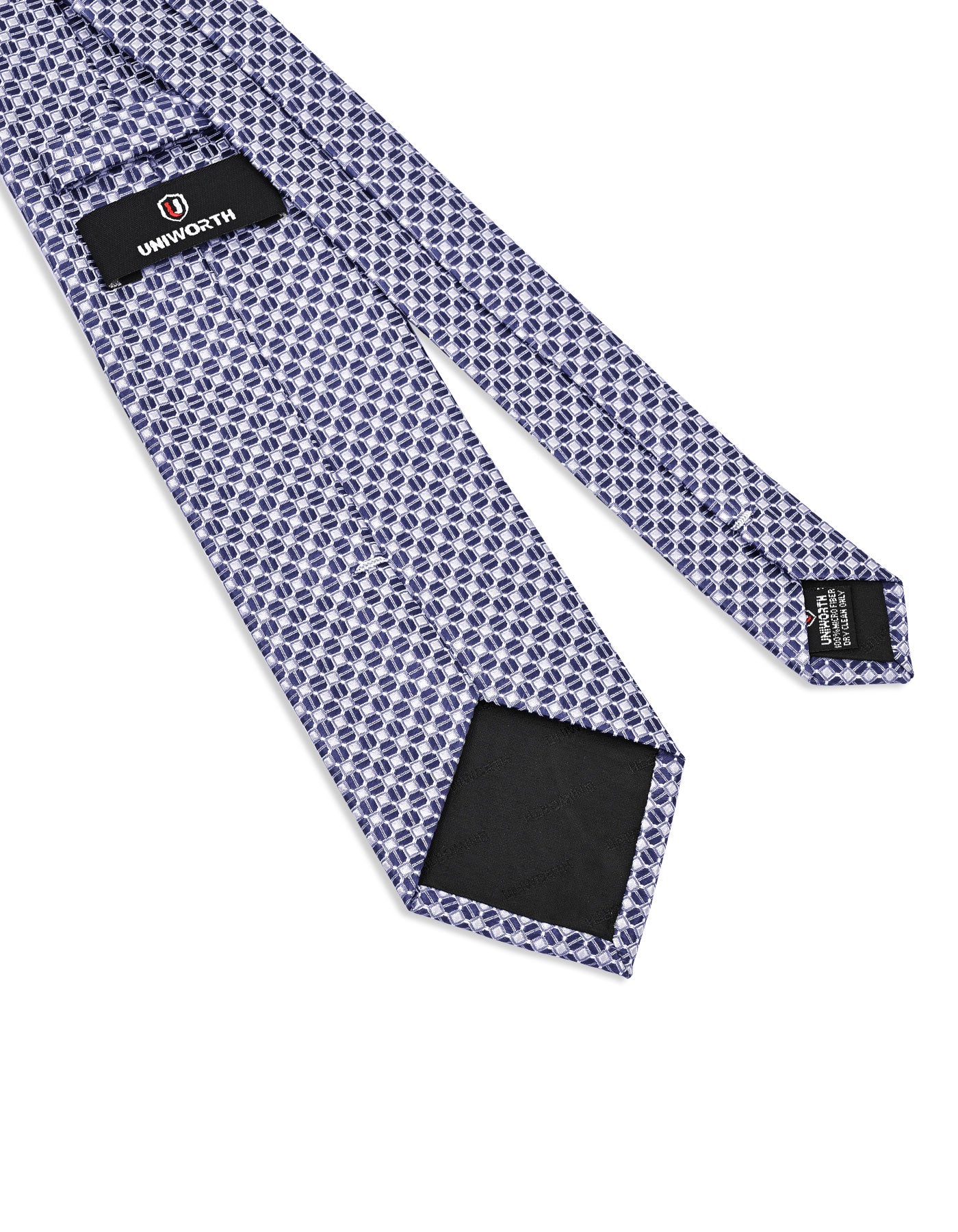 Silver Geometric Tie