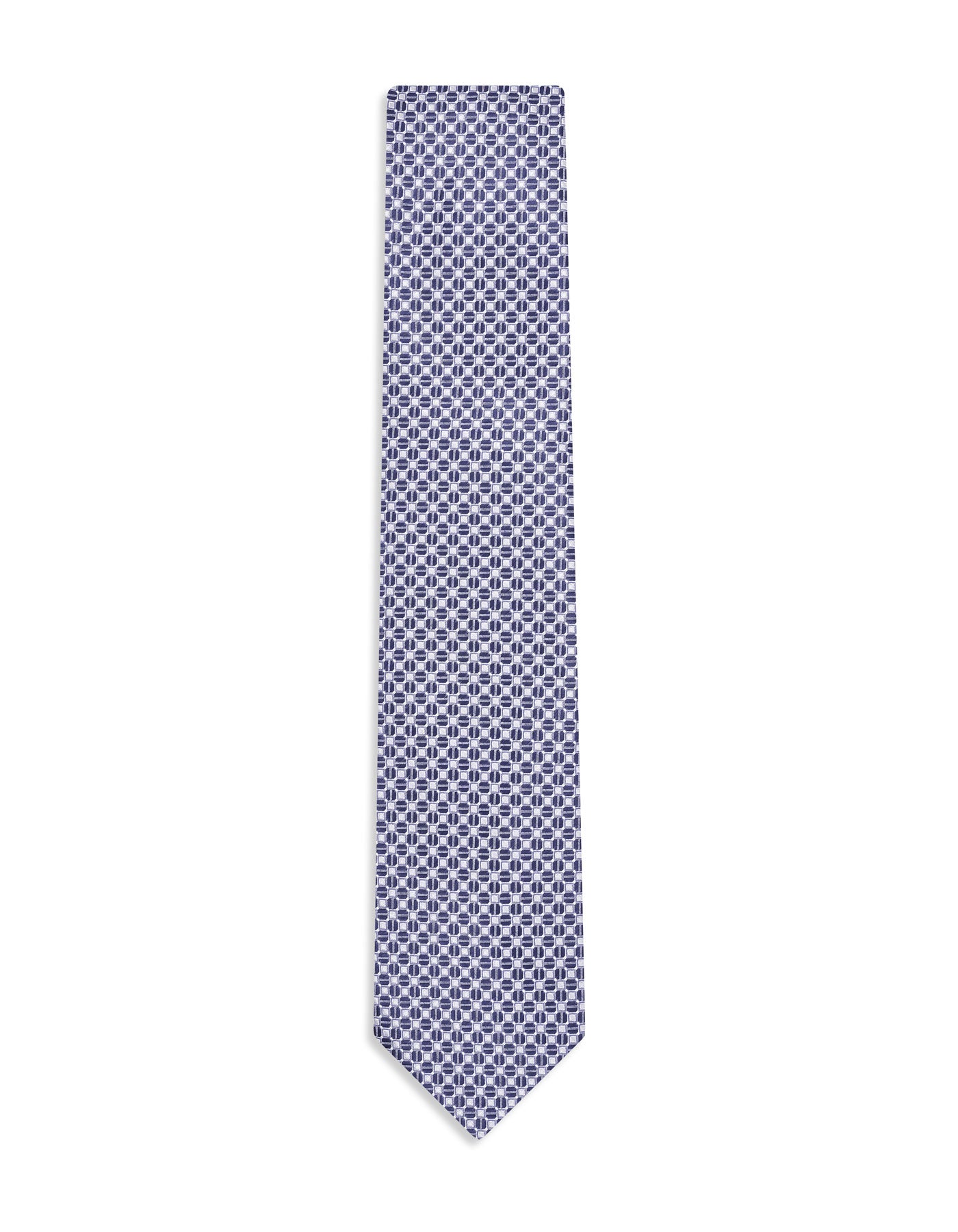 Silver Geometric Tie