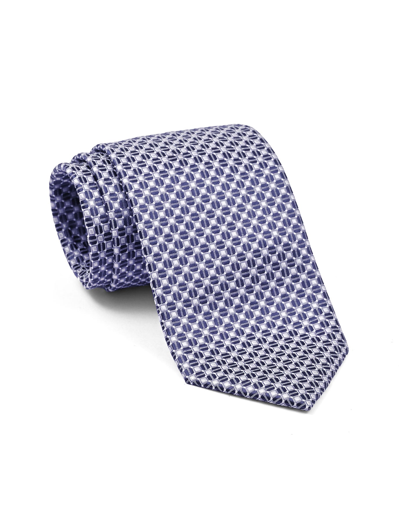 Silver Geometric Tie