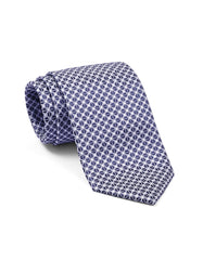 Silver Geometric Tie