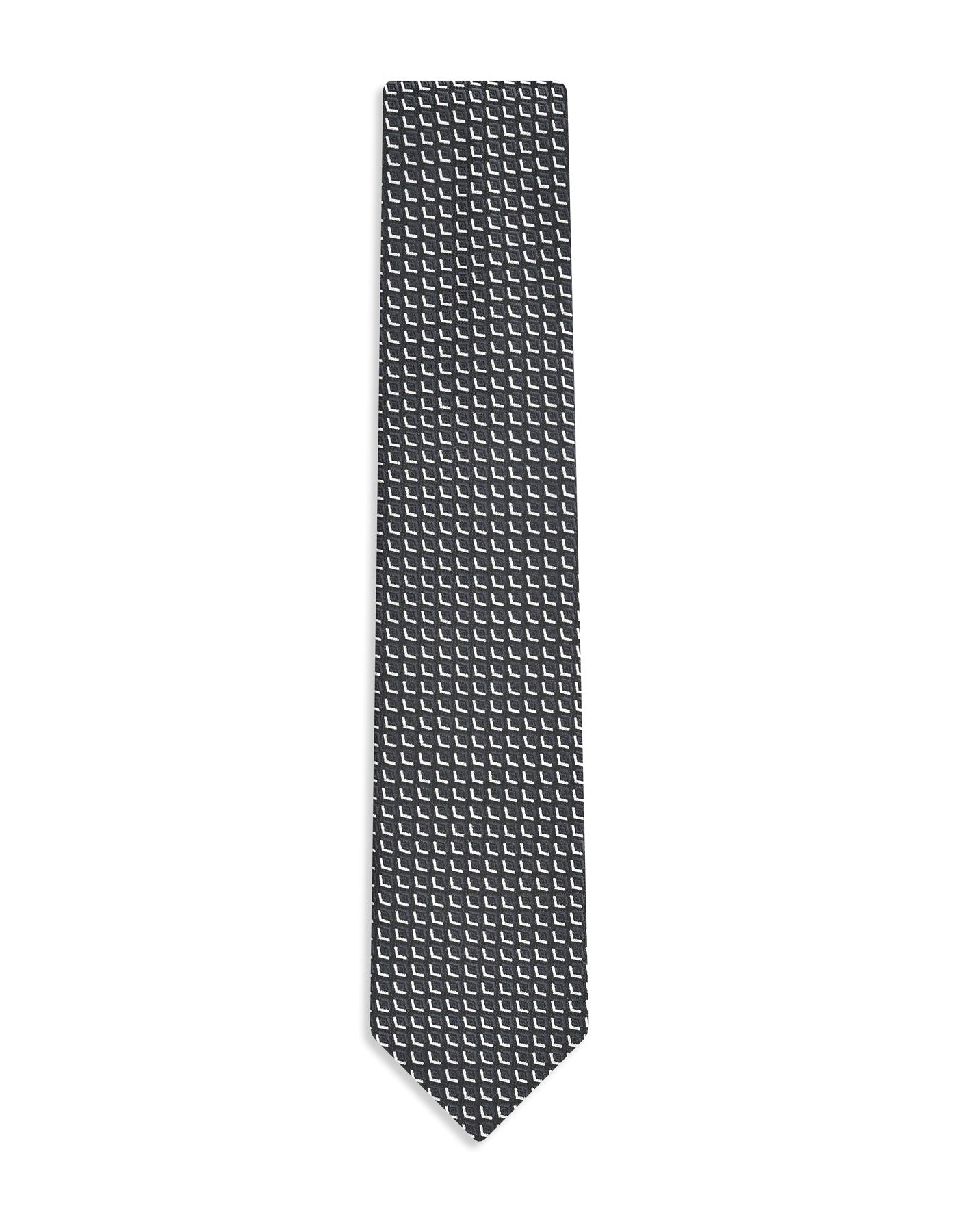 Charcoal Geometric Tie
