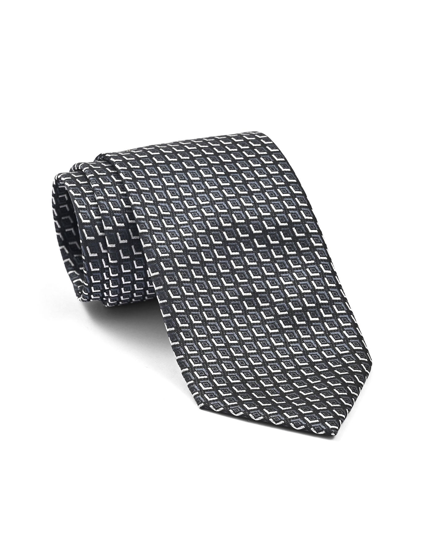 Charcoal Geometric Tie