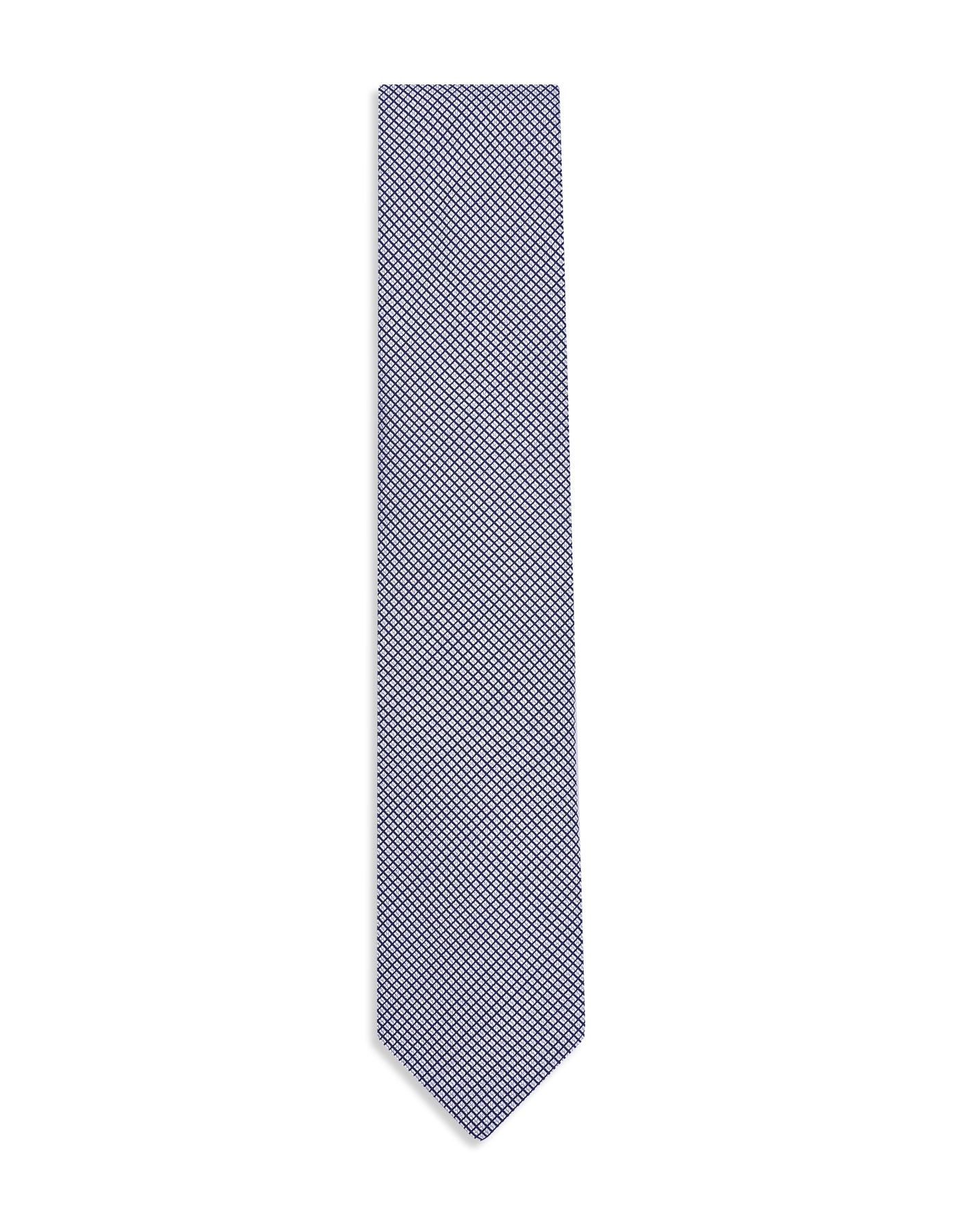 Silver Geometric Tie