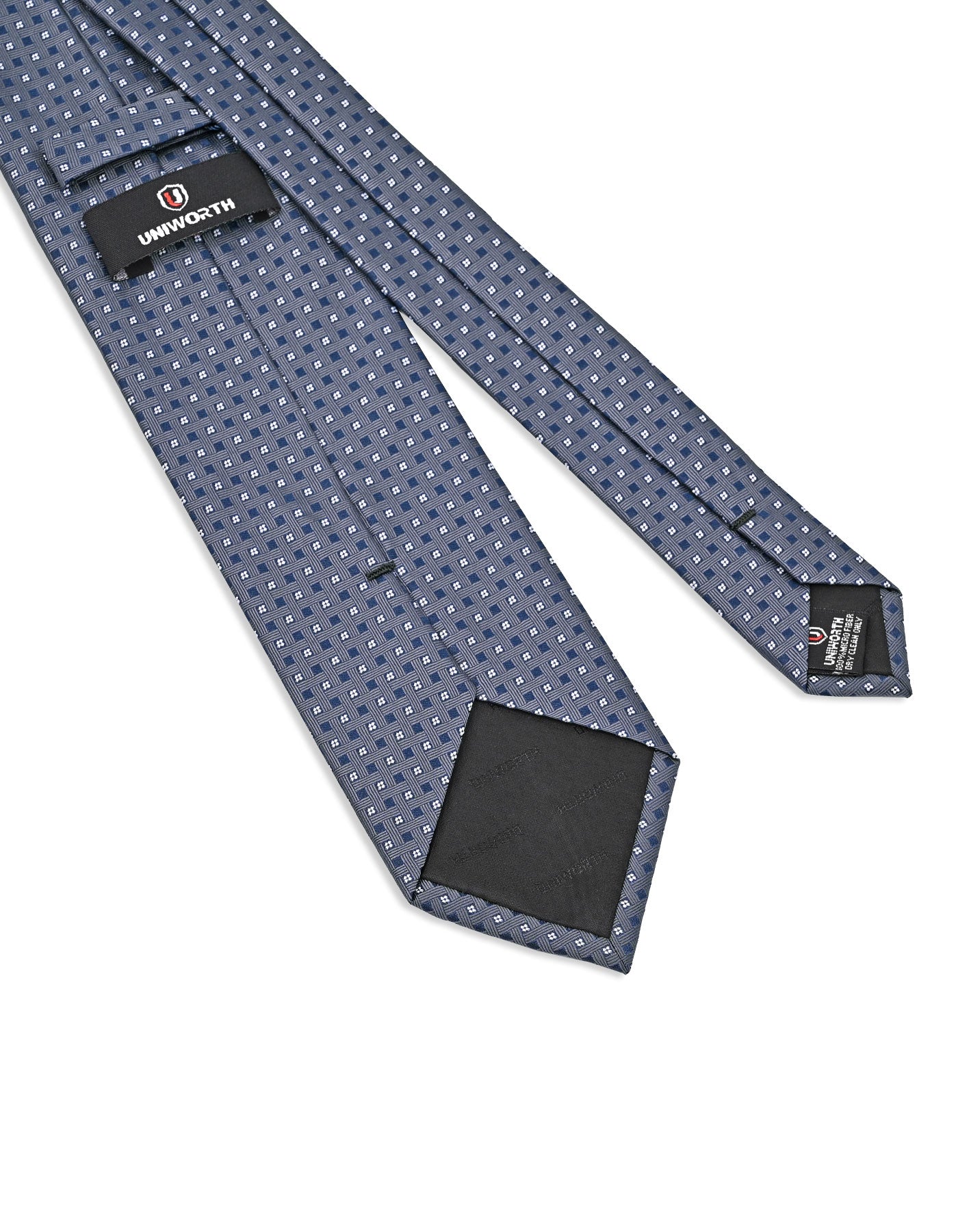 D Grey Geometric Tie