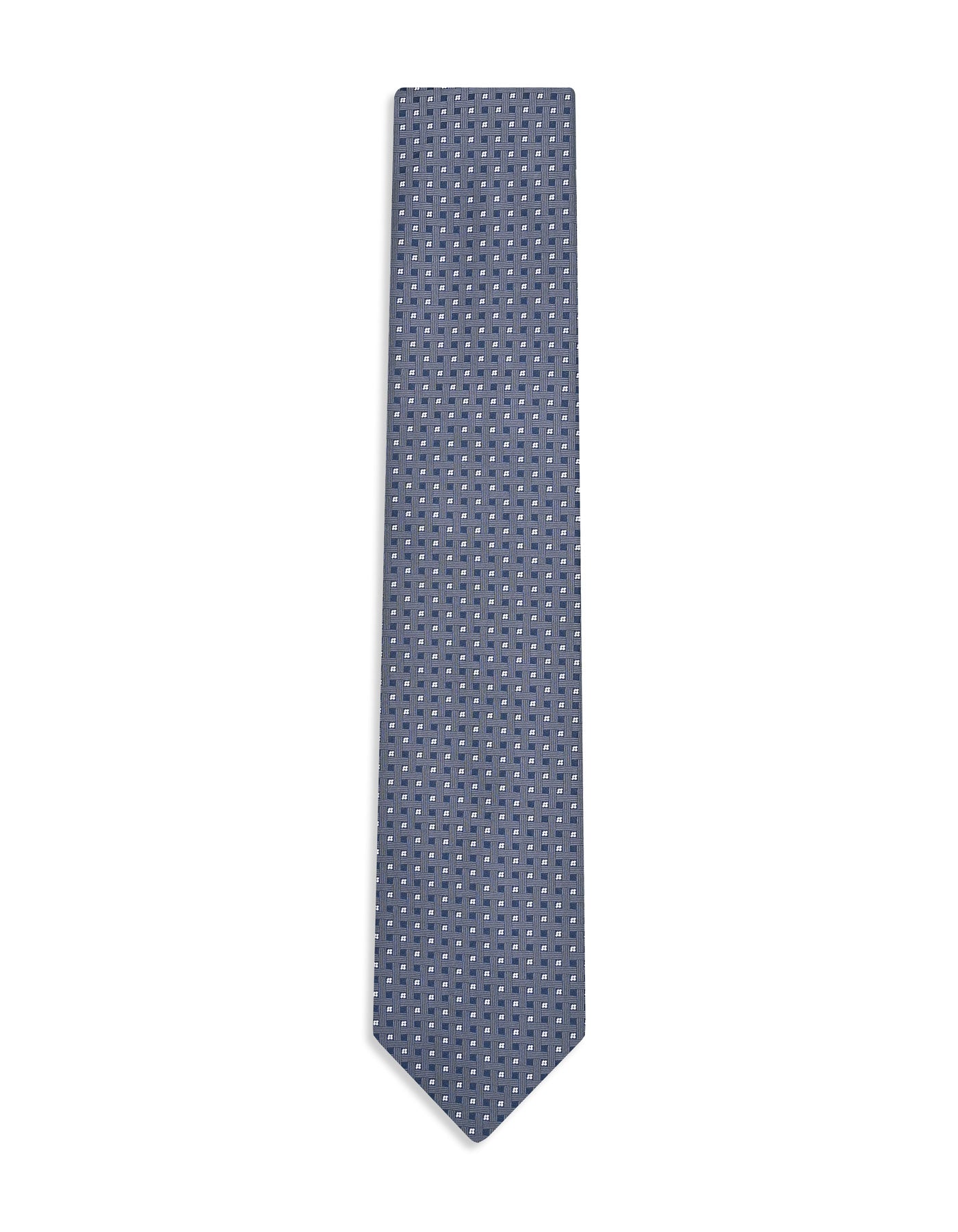 D Grey Geometric Tie