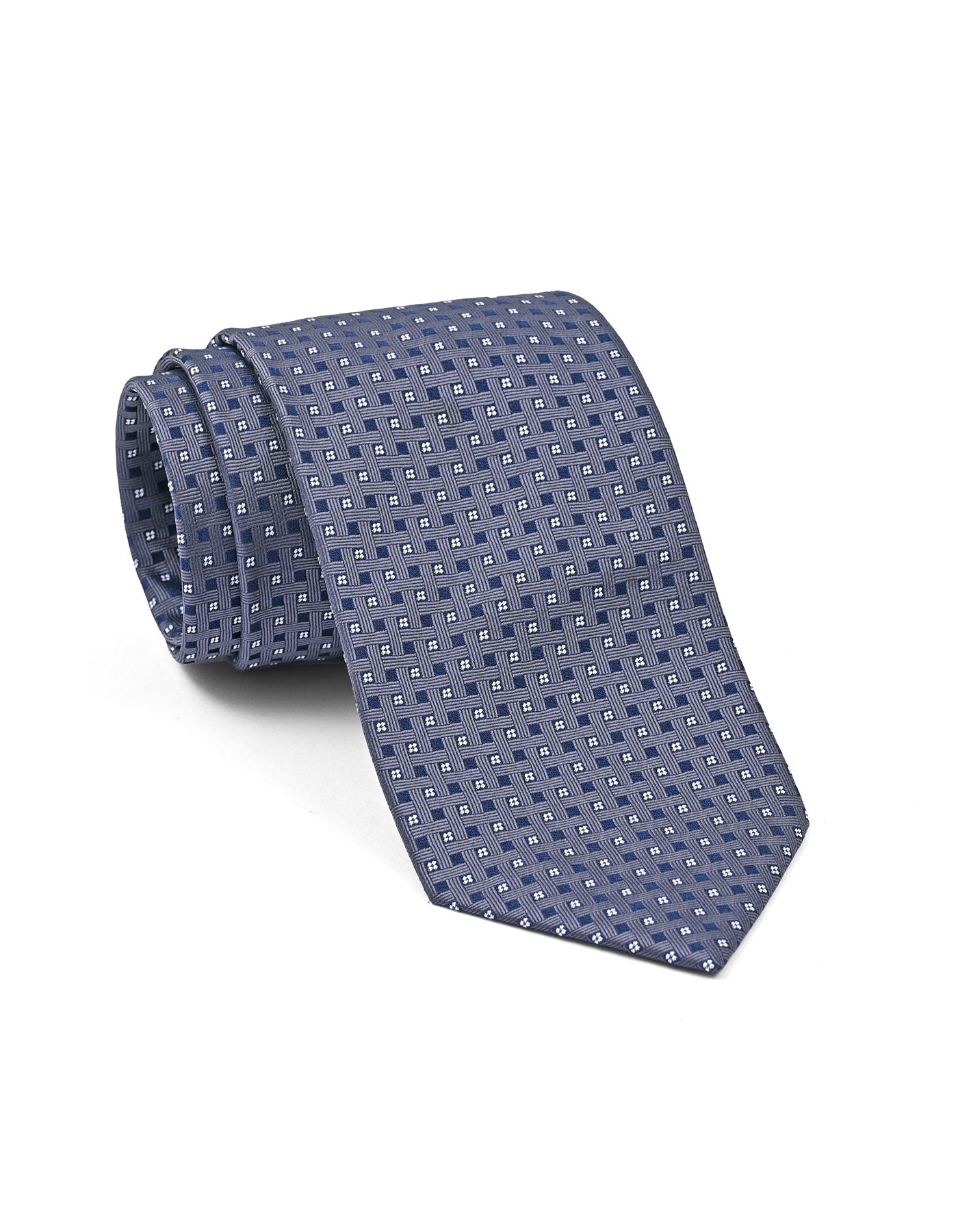 D Grey Geometric Tie