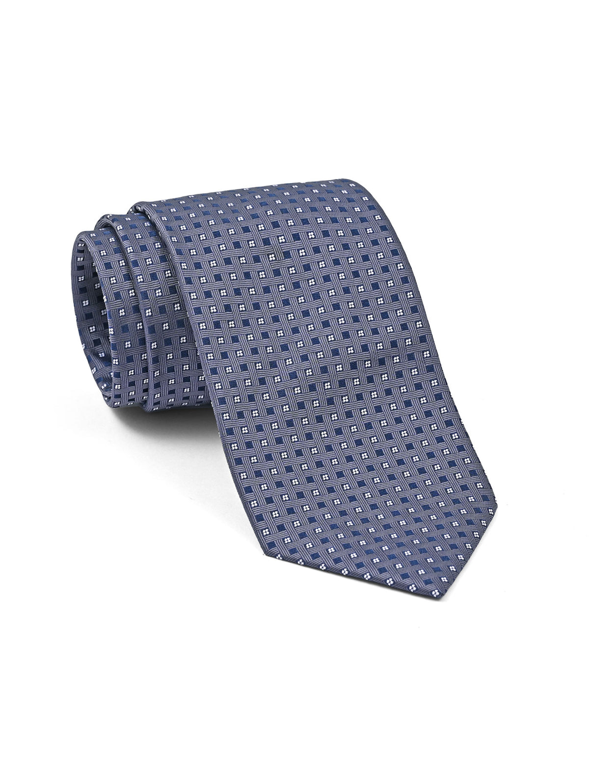 D Grey Geometric Tie
