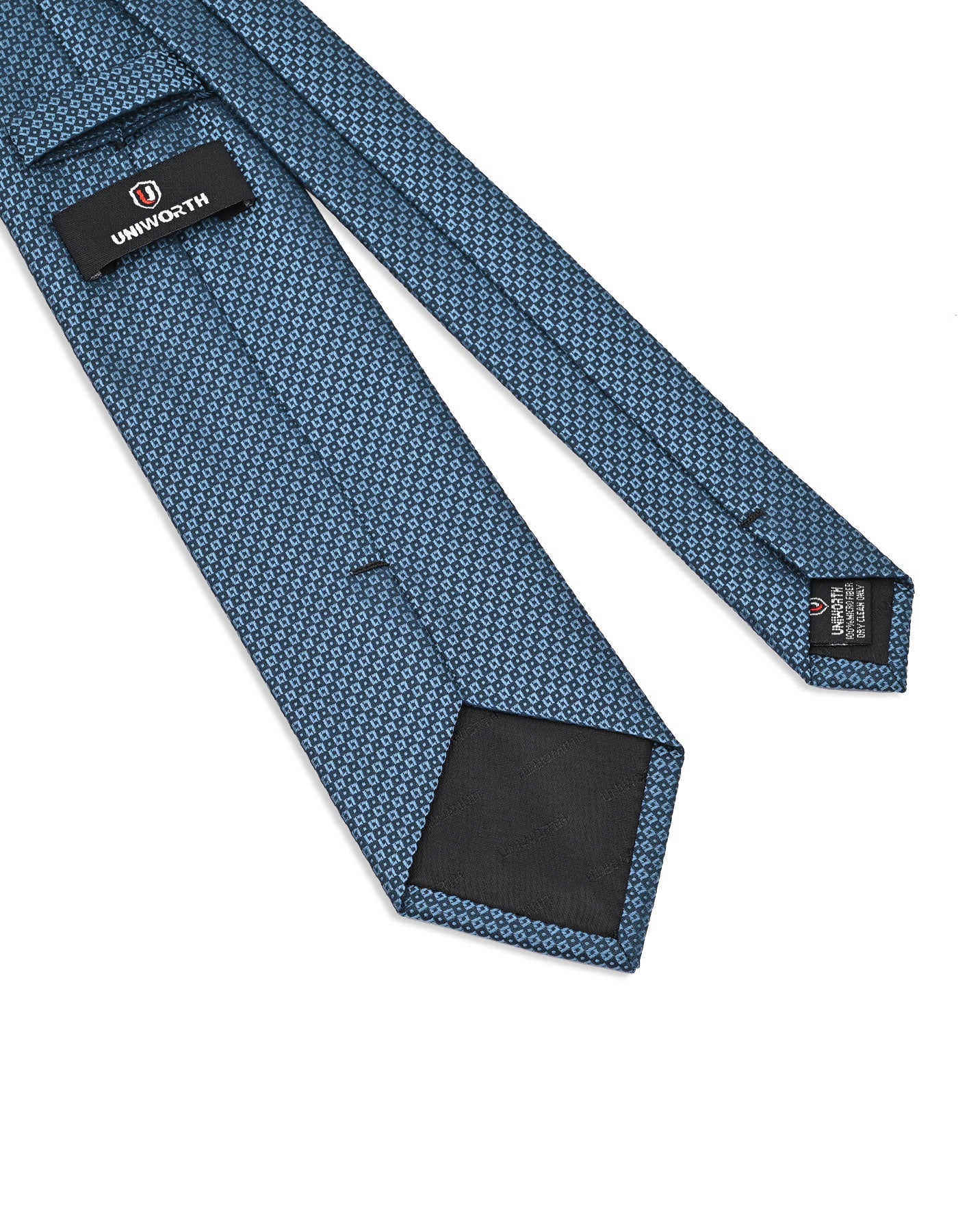 D Blue Geometric Tie