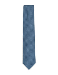 D Blue Geometric Tie