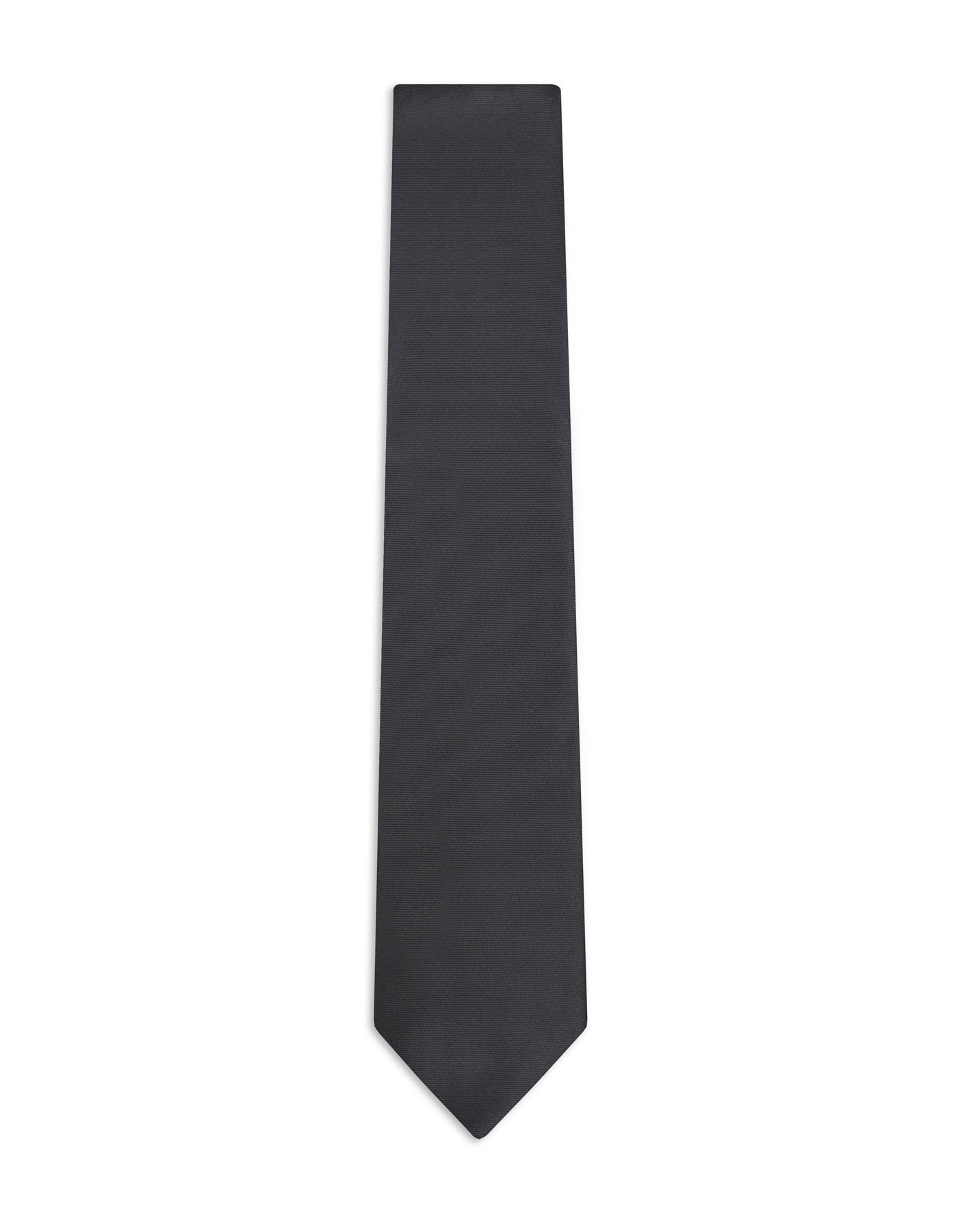 Black Self Plain Tie