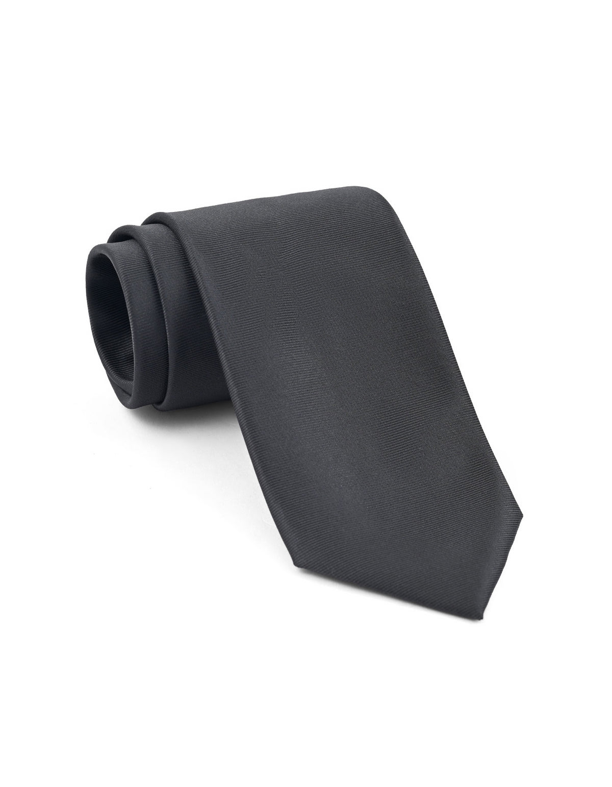 Black Self Plain Tie