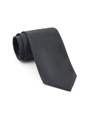 Black Self Plain Tie