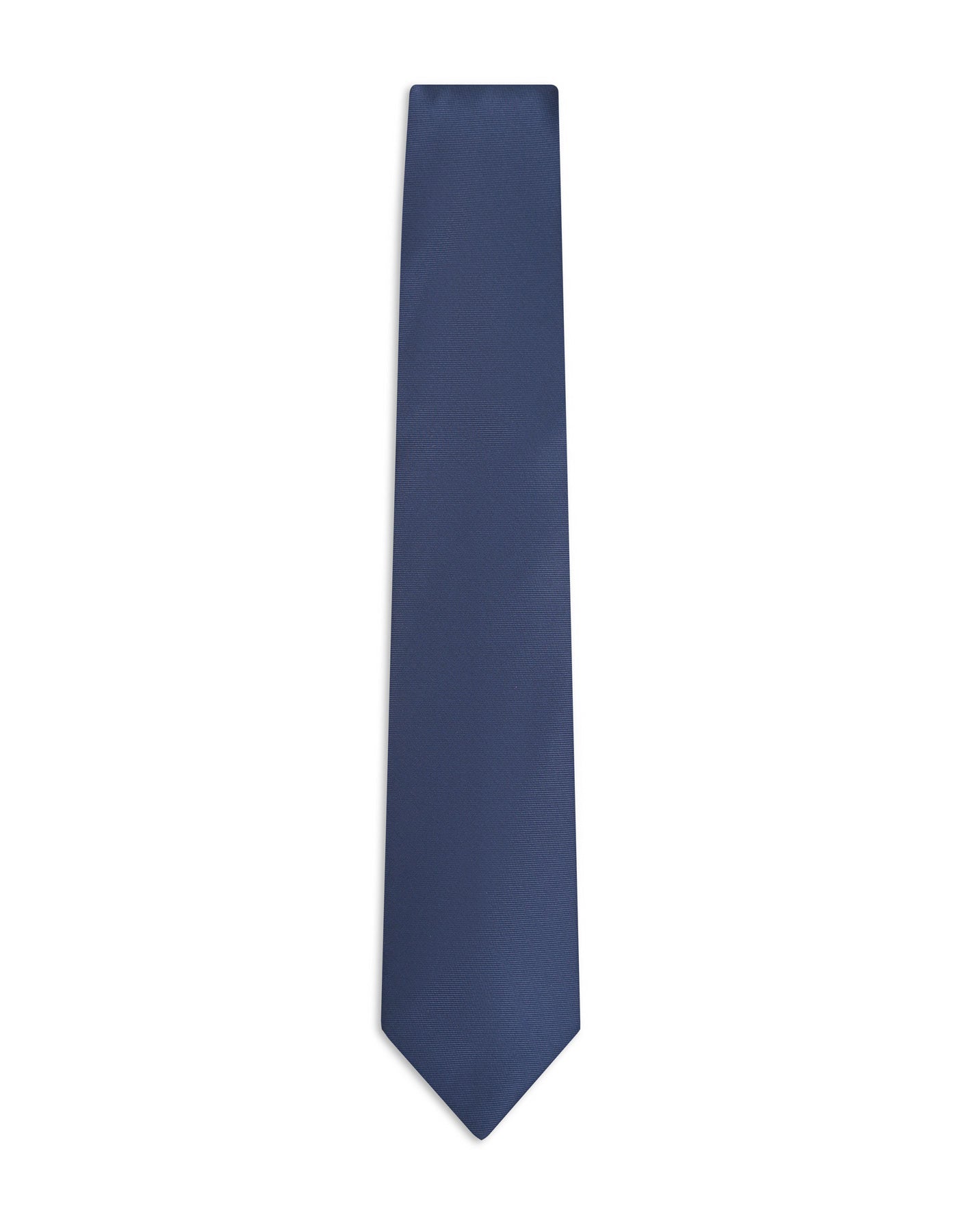 D Blue Self Plain Tie
