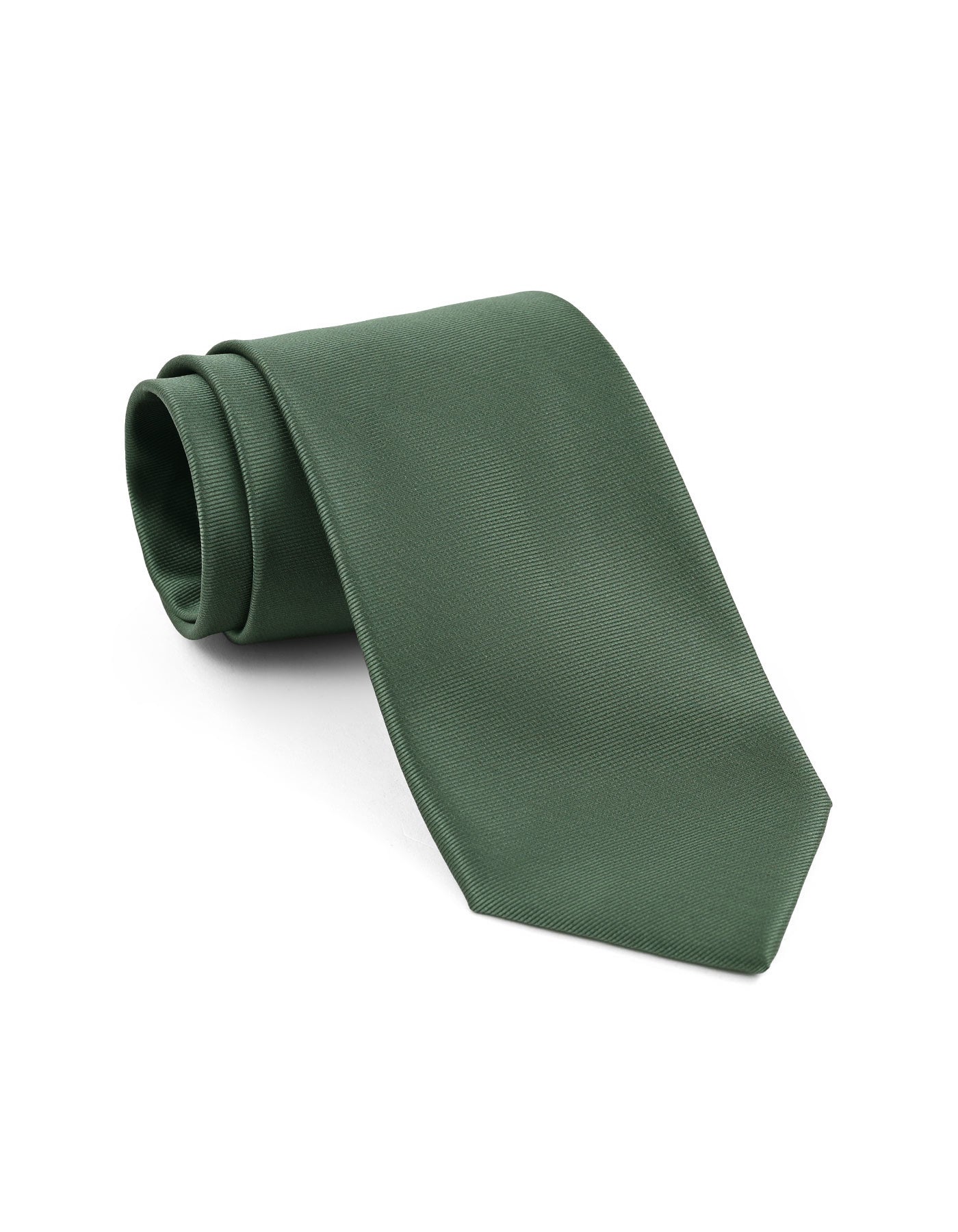 Green Self Plain Tie