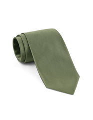 Olive Self Plain Tie