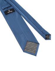 Teal Blue Self Plain Tie