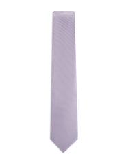 Silver Self Plain Tie