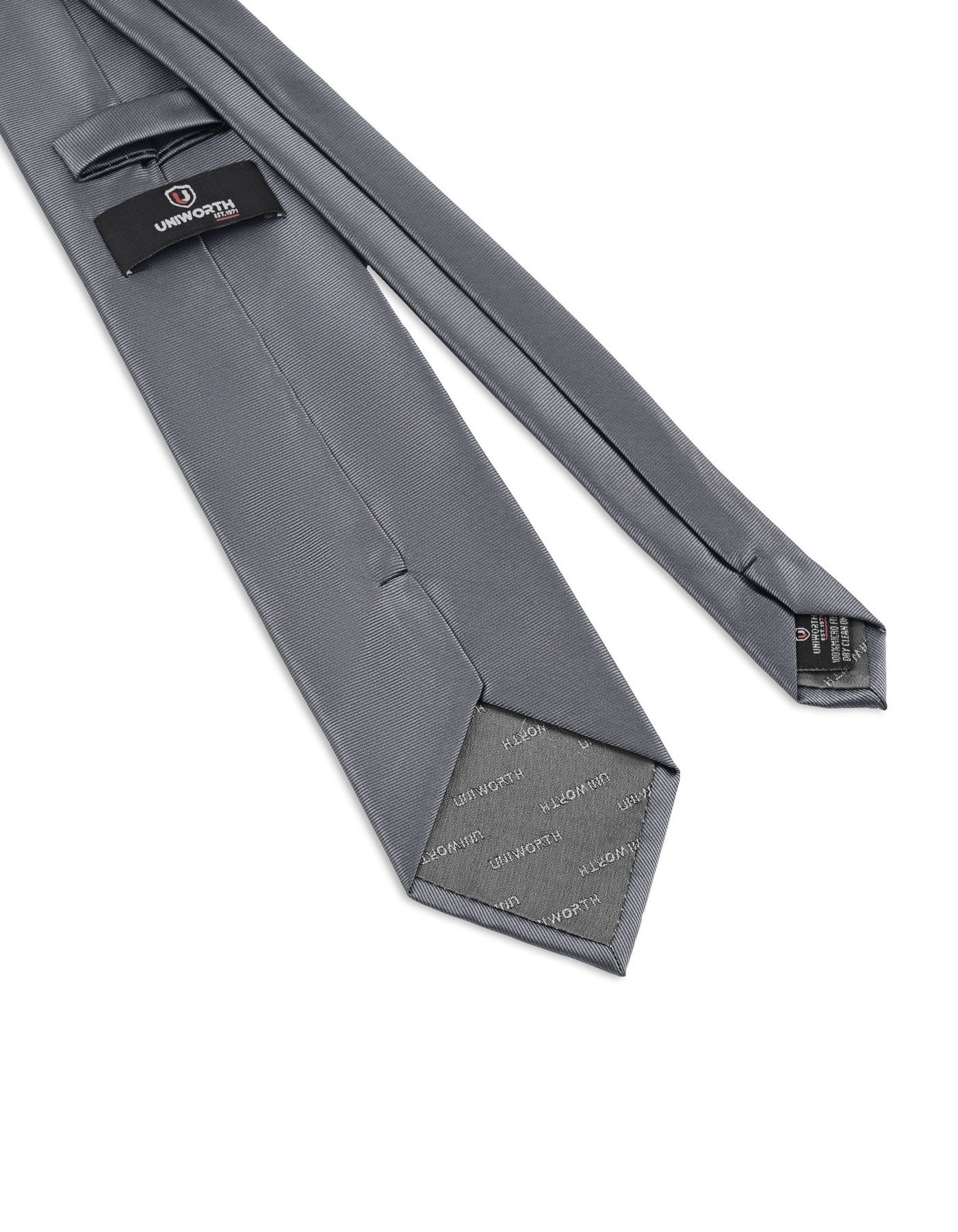 Grey Self Plain Tie