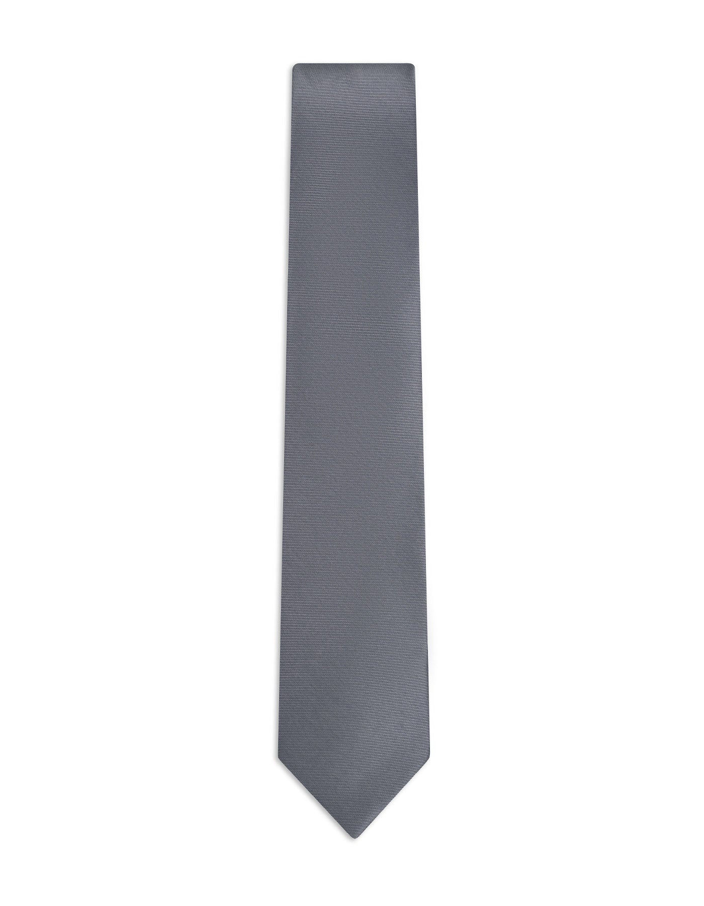 Grey Self Plain Tie