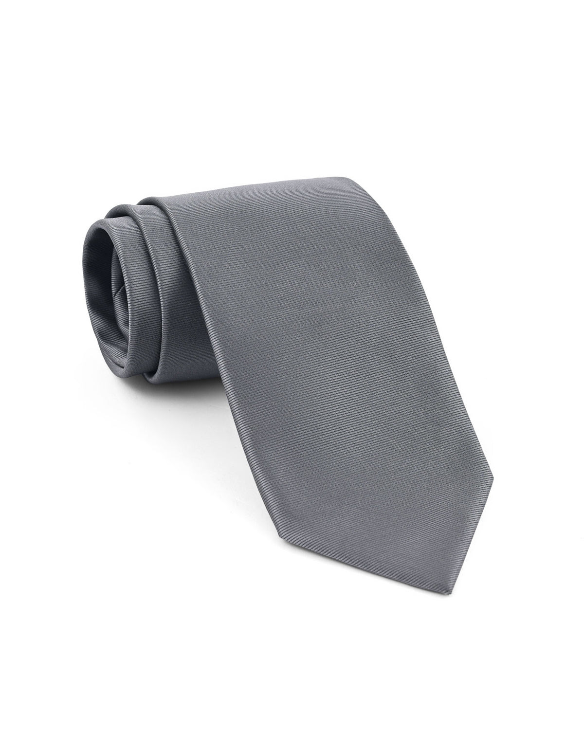 Grey Self Plain Tie