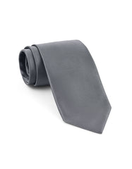 Grey Self Plain Tie
