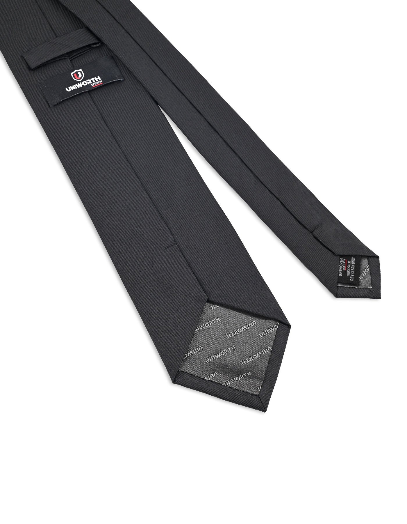 Black Self Plain Tie