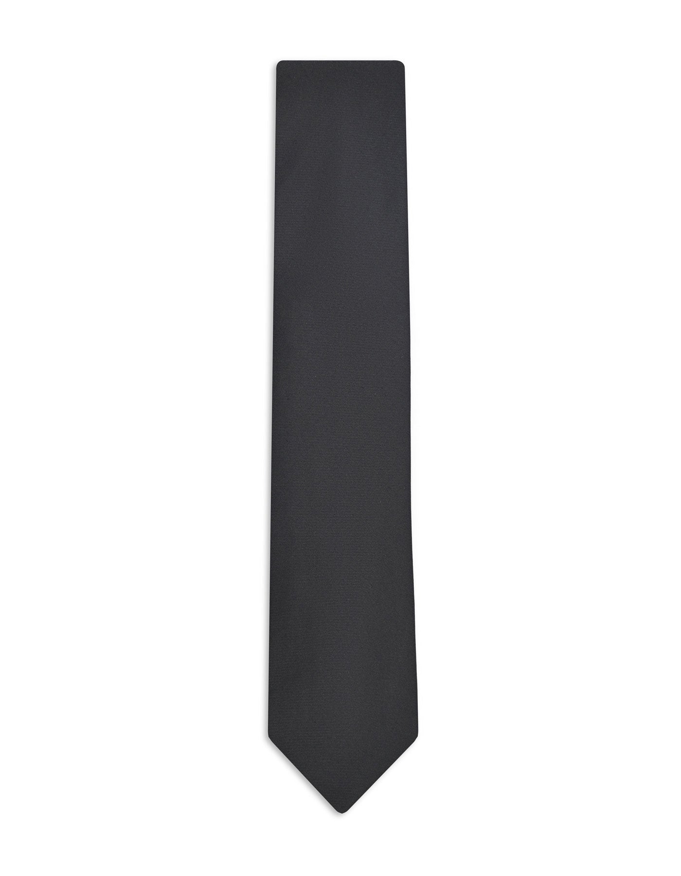 Black Self Plain Tie