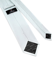 Silver Self Plain Tie
