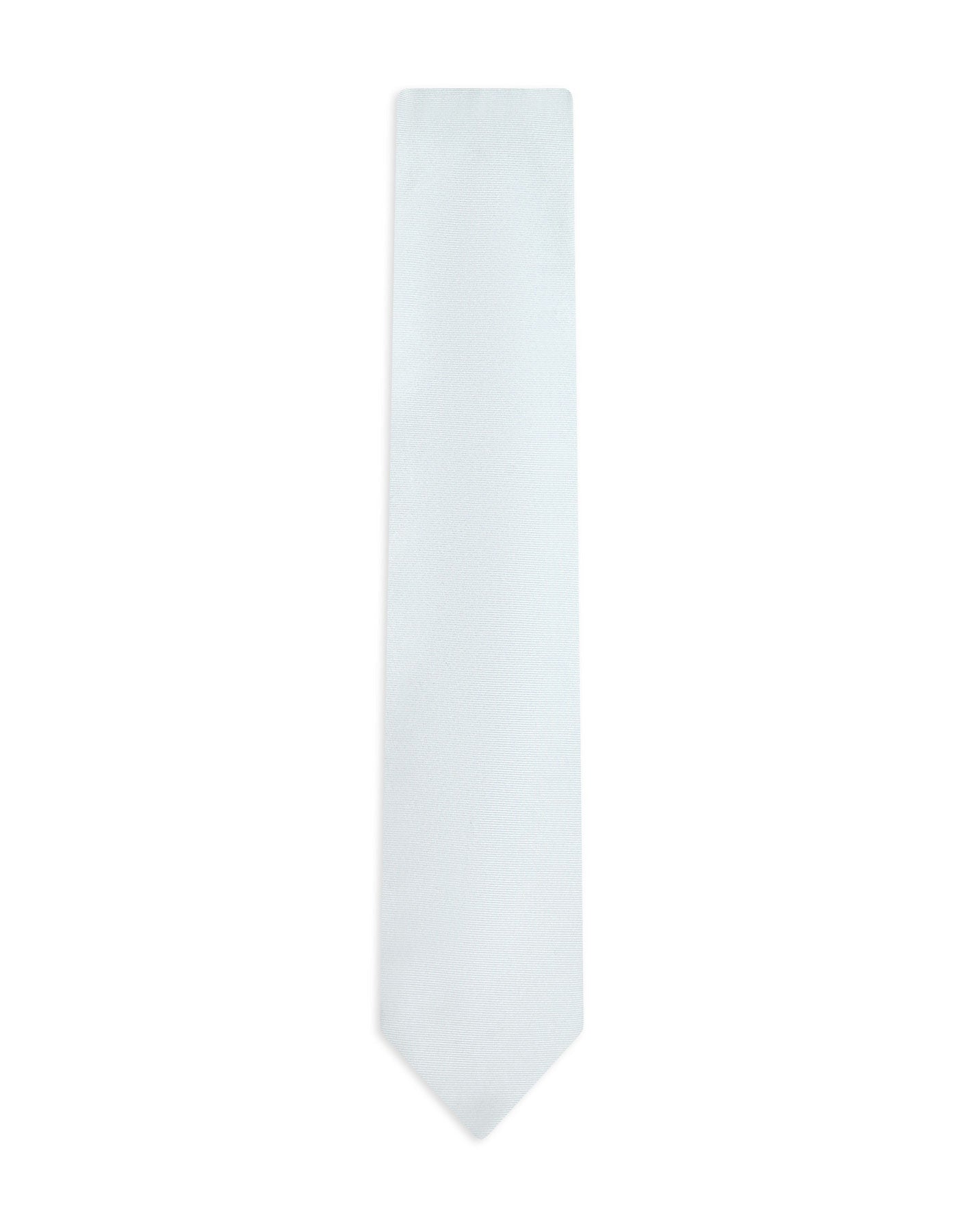 Silver Self Plain Tie
