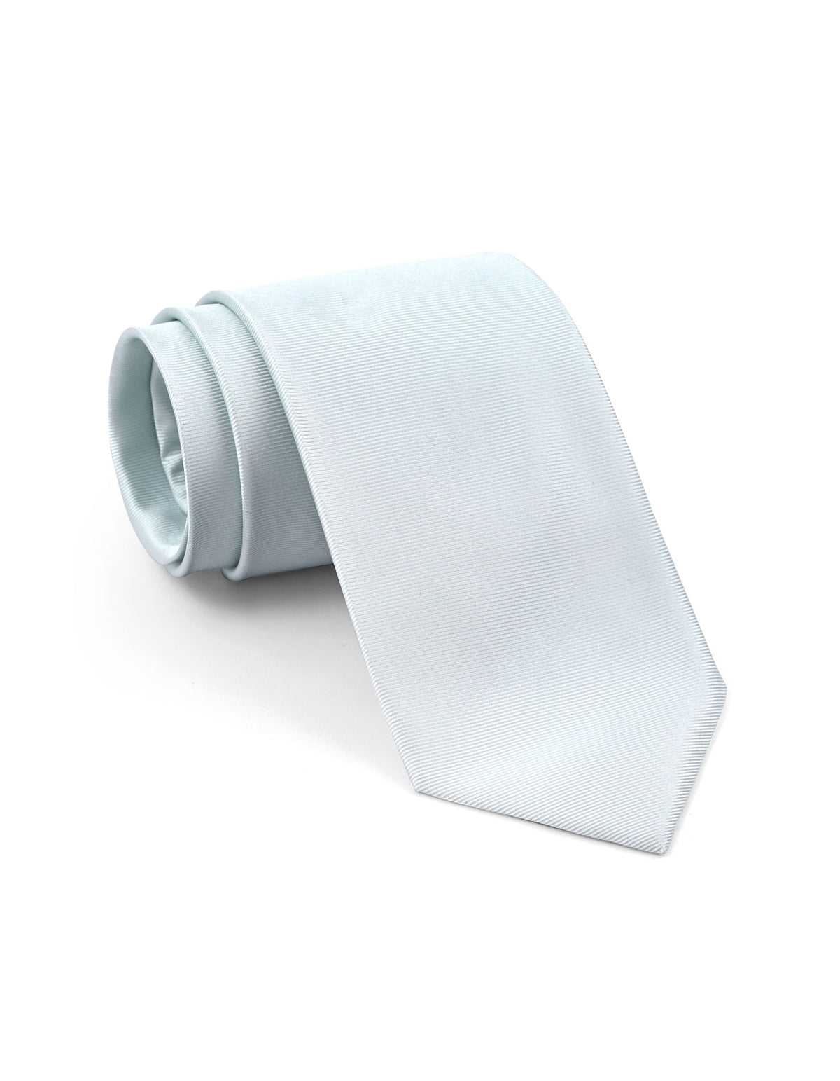Silver Self Plain Tie