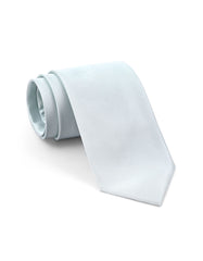 Silver Self Plain Tie