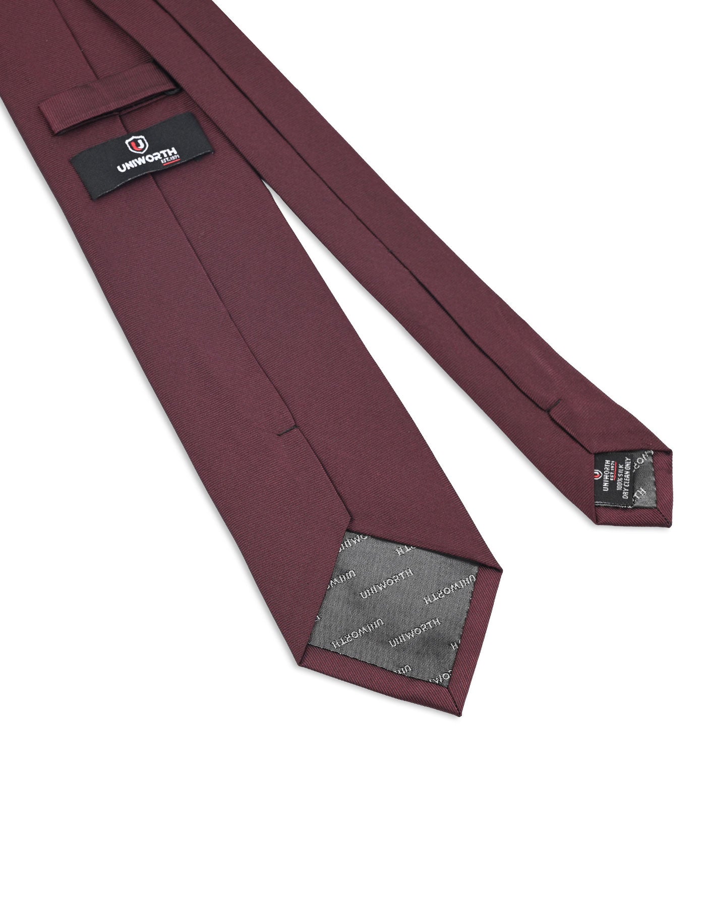 Maroon Self Plain Tie