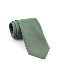 Green Self Plain Tie