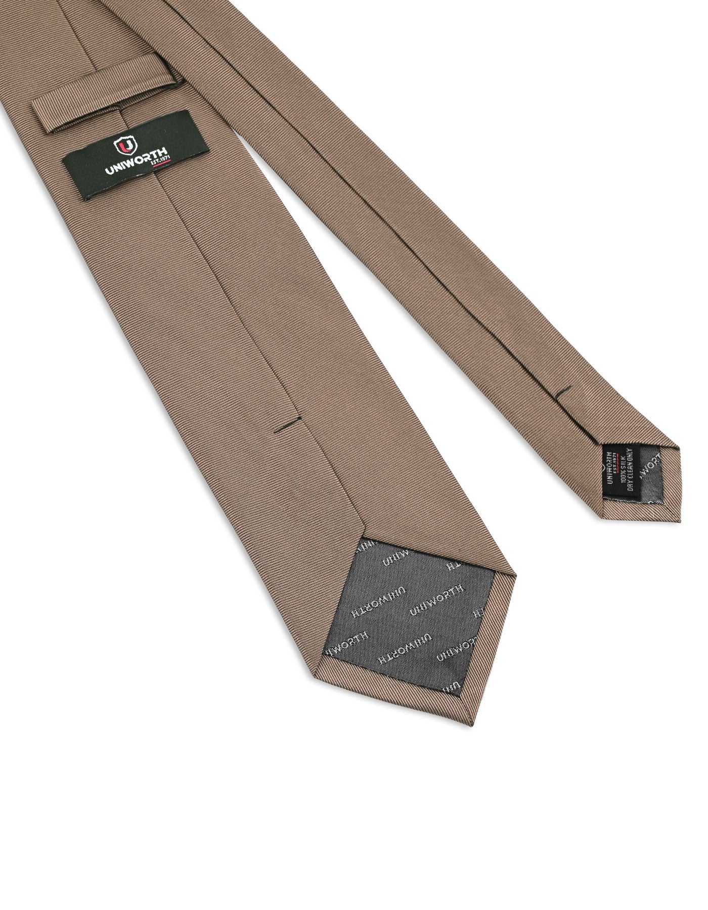 Brown Self Plain Tie
