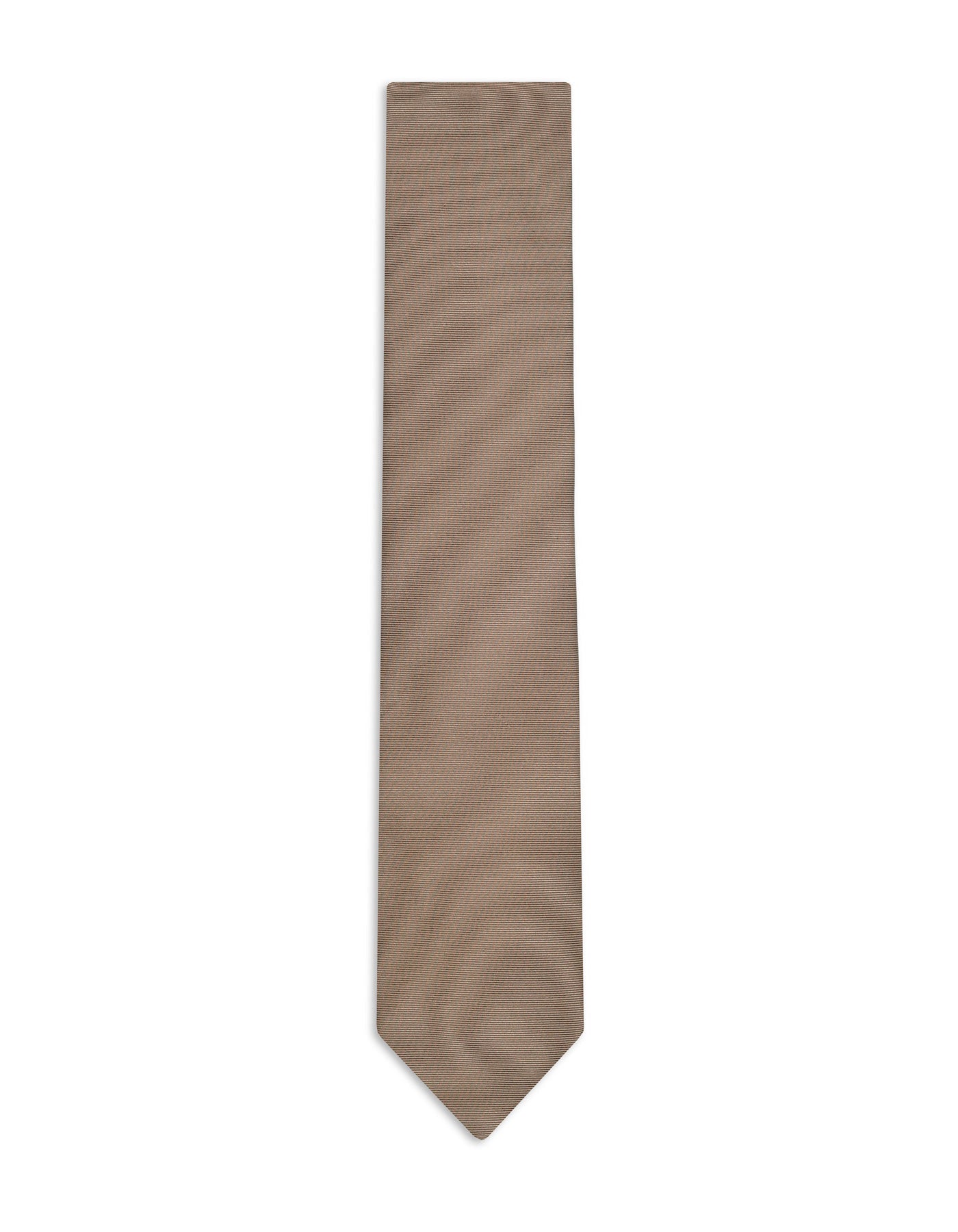 Brown Self Plain Tie
