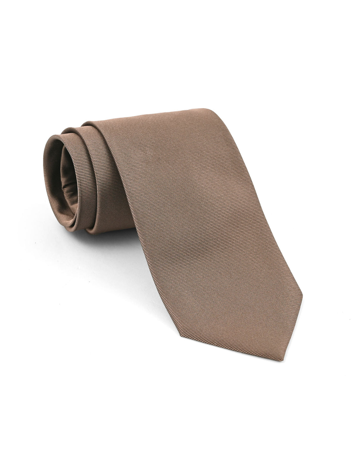 Brown Self Plain Tie