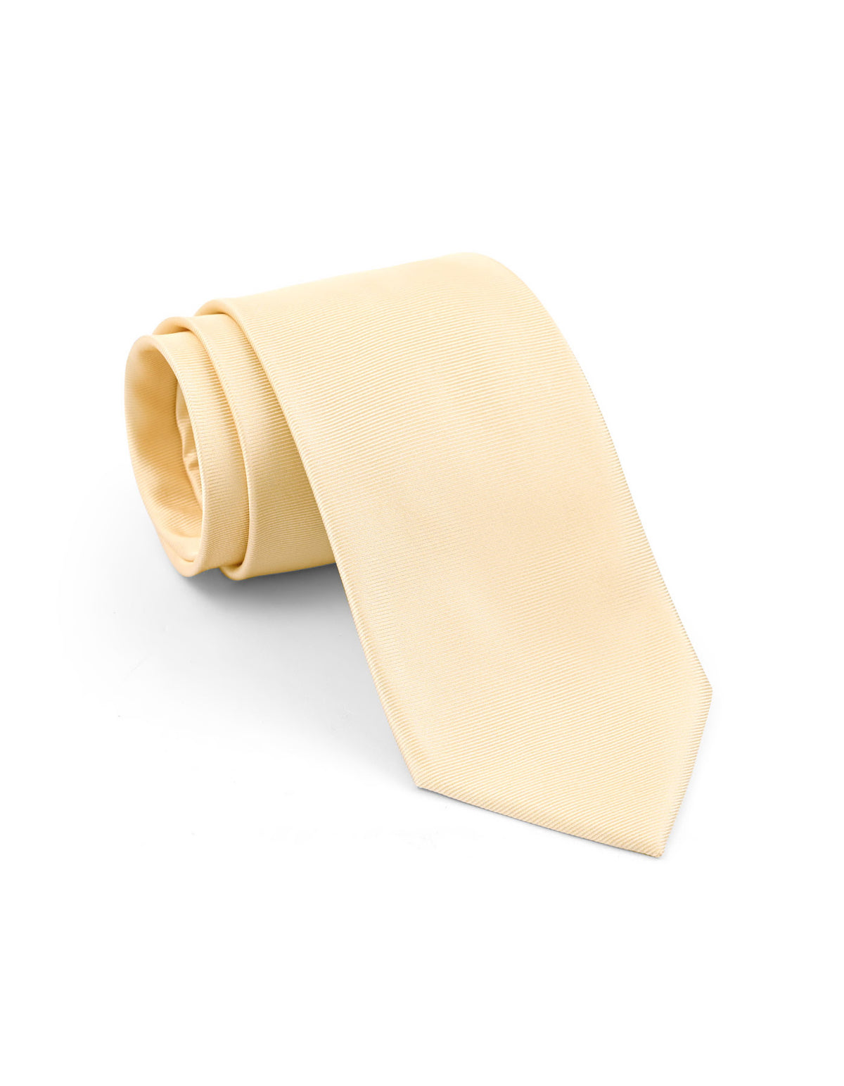 Cream Self Plain Tie
