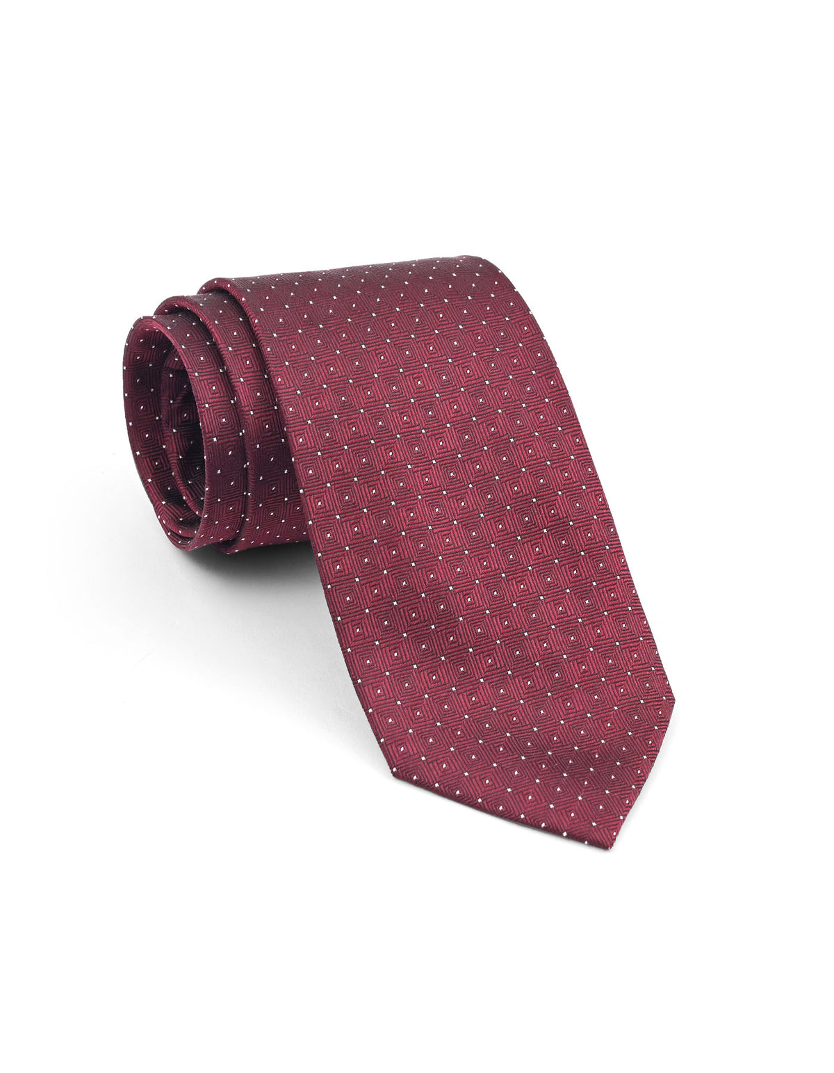 Maroon Dotted Tie